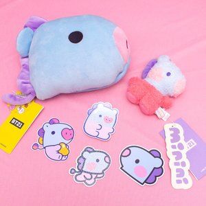 BT21 BTS MANG Car Pillow Plush Key Ring Sticker Bundle